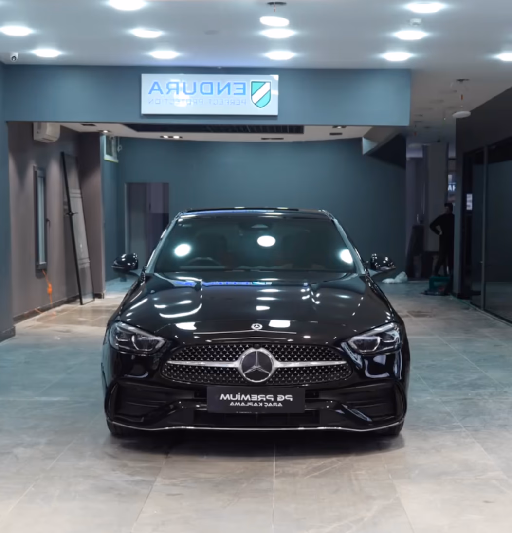 Siyah Mercedes PPF Kaplama - PG Premium araç kaplama ve PPF uygulama videosu kapak görseli